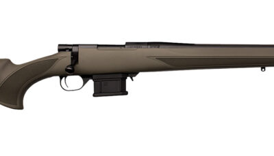 Howa HMA6ARCGYTH 1500 Mini Action Youth 6mm ARC 22" Black Steel Threaded Barrel, Black Drilled & Tapped Steel Receiver, Fixed HTI Green Synthetic Stock
