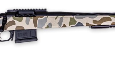 Weatherby 3WRHS338WR6B 307 Hush 338 WBY RPM 5+1 20" Graphite Black Cerakote Threaded Barrel & Steel Receiver w/Picatinny Rail, Hush Tundra Camo Adj Cheek Piece & LOP Synthetic Stock, Ambidextrous