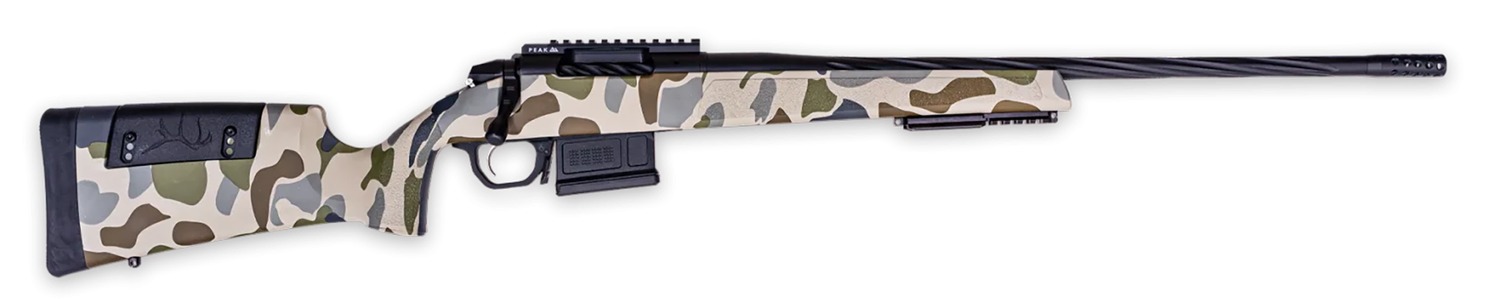 Weatherby 3WRHS338WR6B 307 Hush 338 WBY RPM 5+1 20" Graphite Black Cerakote Threaded Barrel & Steel Receiver w/Picatinny Rail, Hush Tundra Camo Adj Cheek Piece & LOP Synthetic Stock, Ambidextrous