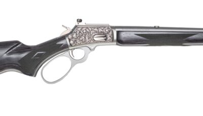 Cnc Firearms CNCRAZ10MM Marlin 1894 SBL Wild Boar 10mm Auto 16" Polished Stainless Steel, Polished Engraved Receiver, Gray Fixed Laminate Stock