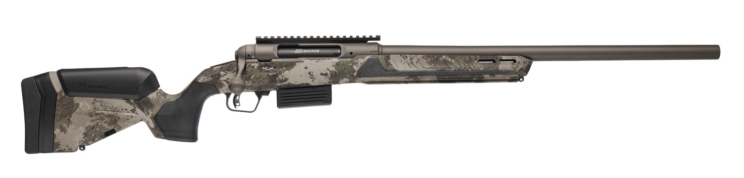 Savage Arms 32805 220 Harvester Full Size 20 Gauge Bolt 2rd 22" Slug Barrel, AccuStock w/AccuFit V2 Savage Woodland Camo Synthetic Stock, Right Hand