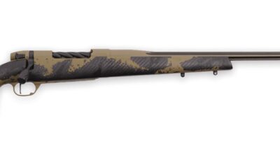 Weatherby MAX01N222RR6B Mark V Apex 22-250 Rem 4+1 24" + 2"Coyote Tan/Graphite Black Cerakote Fluted Threaded Barrel, Coyote Tan Cerakote Steel Drilled & Tapped Receiver, Tan/Brown Sponge Accents Fixe