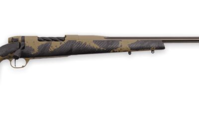 Weatherby MAX01N22CMR4B Mark V Apex 22 Creedmoor 4+1 22" + 2" Coyote Tan/Graphite Black Cerakote Fluted Threaded Barrel, Coyote Tan Cerakote Steel Drilled & Tapped Receiver, Tan/Brown Sponge Accents F