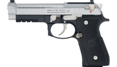 Langdon Tactical Tech 92E2TJNRR Beretta 92 Elite  Full Size Frame 9mm Luger 18+1 4.70" Stainless Steel Barrel, Inox Stainless Steel Optic Ready/Serrated Slide, Black Anodized Aluminum Frame w/Picatinn