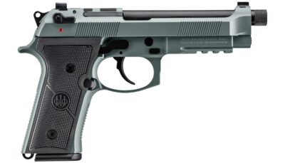 Beretta USA JS92M9A4GLUN15 M9A4 Overlanding Full Size Frame 9mm Luger 15+1 5.10" Black Threaded Barrel, Lunar Cerakote Steel Optic Ready/Serrated Slide, Lunar Cerakote Aluminum Frame w/Beavertail & Pi