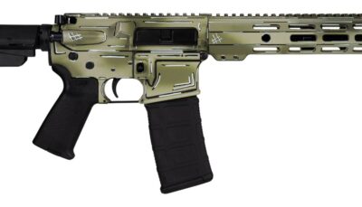 Shark Coast Tactical SCC07107ANOD-P Anime-15 5.56 NATO 30+1 10.50" Black Nitride Threaded Barrel, Aluminum Receiver w/Picatinny Rail, M-LOK Handguard, Polymer SB Tactical SBA3 Brace, Magpul MOE Grip,