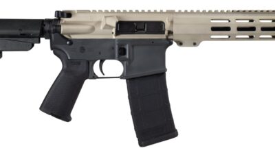 Shark Coast Tactical SCC07169FCAT-P Fisher Cat 5.56 NATO 30+1 Black Nitride Threaded Barrel, Aluminum Receiver w/Picatinny Rail, M-LOK Handguard, Polymer SB Tactical SBA3 Brace, Magpul MOE Grip, Right