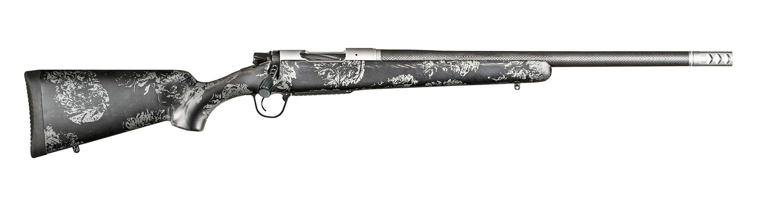 Christensen Arms 801-060077-00 Ridgeline FFT 25 Creedmoor 4+1 20" Carbon Fiber Threaded Barrel, Stainless Steel Drilled & Tapped Receiver, Carbon w/Gray Accents Fixed Carbon Fiber Stock