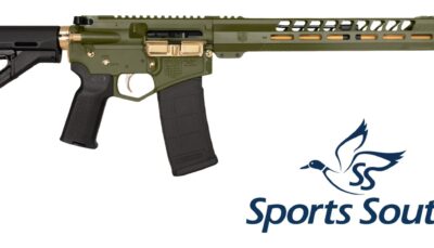 Diamondback DB175AK802 DB15  Sports South Exclusive 5.56 NATO 30+1 16" Gold Cerakote Threaded Barrel, Green Cerakote w/Gold Accents Aluminum Receiver w/Picatinny Rail, M-LOK Handguard, Magpul MOE Blac