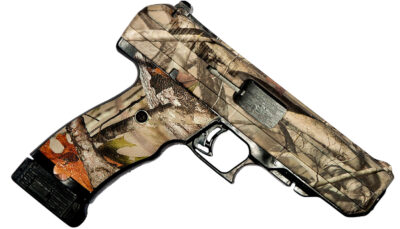 Hi-Point 34010WC JCP  40 S&W 10+1, 4.50" Black Steel Barrel, Hydro-Dipped Woodland Camo Serrated Steel Slide, Hydro-Dipped Woodland Camo Polymer Frame w/Picatinny Rail & Grip