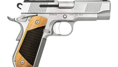 Kimber Mfg, Inc 3500405 Next Generation Pro 9mm Luger 9+1 4" Stainless Crowned Bull Barrel, Matte Stainless Steel Optic Ready/Serrated Slide, Matte Stainless Steel Frame w/Beavertail, Black Walnut w/G