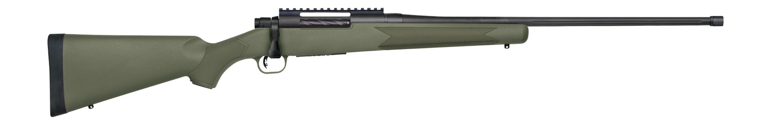 Mossberg 28223 Patriot 6.5 PRC 4+1 24" Matte Blued Fluted Threaded Barrel, OD Green Synthetic Stock