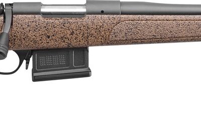 Bergara Rifles B14S3515C B-14 HMR 25 Creedmoor 5+1 24" Graphite Black Cerakote Threaded Barrel & Drilled & Tapped Receiver, Tan w/Black Flecks Adj Cheek & LOP Mini-Chassis Synthetic Stock, Right Hand