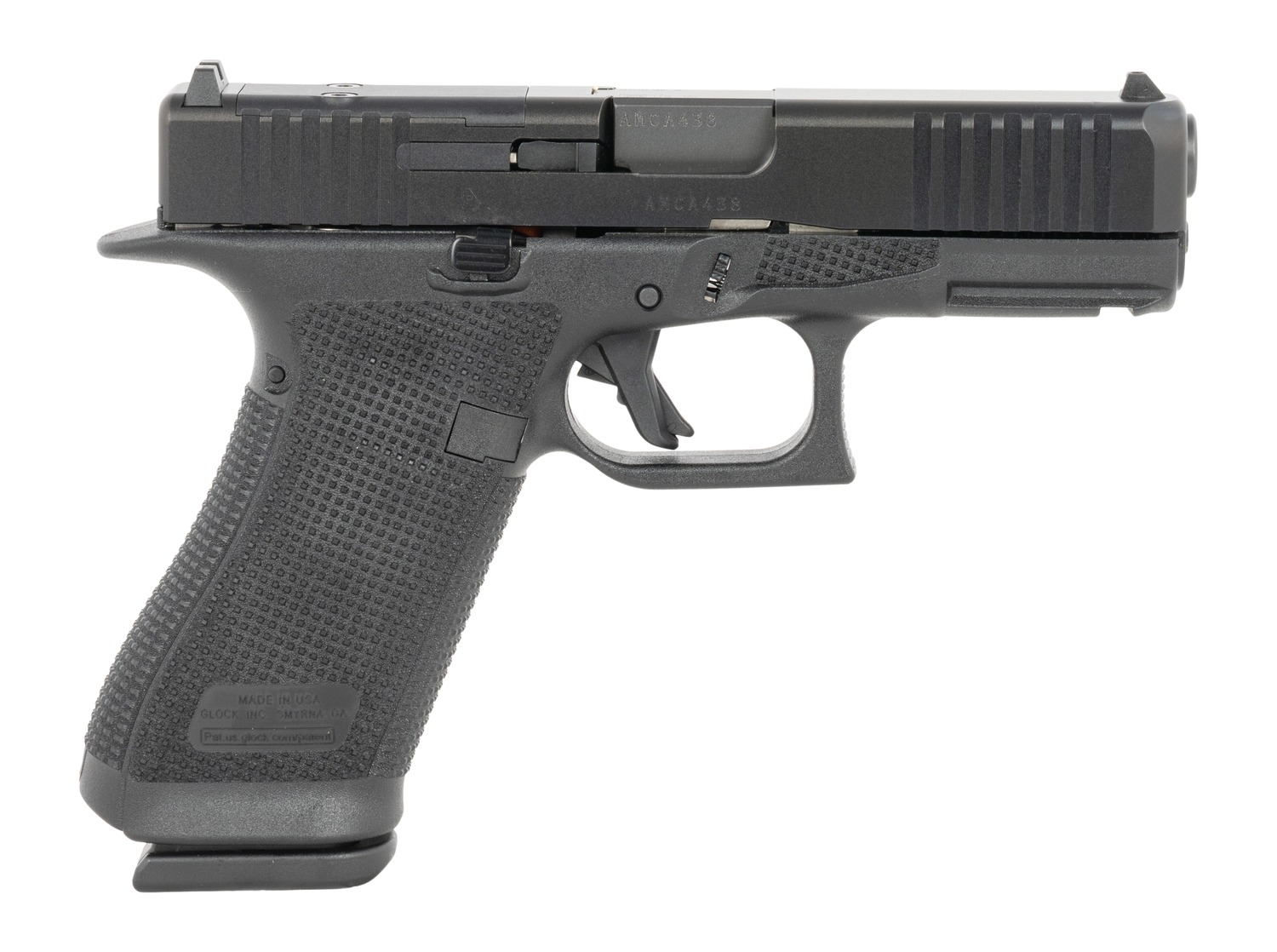 Glock U64550203 G45 Gen6 Crossover Frame 9mm Luger 17+1 4.02" Black GMB Barrel, Black nDLC Steel Optic Ready/Serrated Slide, Black Polymer Frame w/Accessory Rail, Interchangeable Backstrap Grip, Ambid