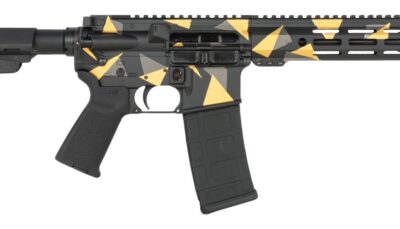 Shark Coast Tactical SCC07176GEO-P Geodesic  5.56 NATO 30+1 10.50" Black Nitride Threaded Barrel, Aluminum Receiver w/Picatinny Rail, M-LOK Handguard, Polymer SB Tactical SBA3 Brace, Polymer Grip