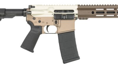 Shark Coast Tactical SCC07299SIESTA-P Siesta  5.56 NATO 30+1 10.50" Black Nitride Threaded Barrel, Aluminum Receiver w/Picatinny Rail, M-LOK Handguard, Polymer SB Tactical SBA3 Brace, Polymer Grip