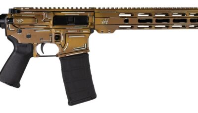 Shark Coast Tactical SCC101952AFDE Anime-15  5.56 NATO 30+1 16" Black Nitride Threaded Barrel, Flat Dark Earth Cerakote Aluminum Receiver w/Picatinny Rail, M-LOK Handguard, Magpul Collapsible Black Po