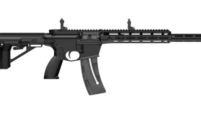 Retay USA RA1522BLKPOLYMLOK10 RA1522 22 LR 10+1 18" Black Chrome Threaded Barrel, Black Chrome Polymer Receiver w/Picatinny Rail, M-LOK Handguard, Adjustable Black Polymer Stock & Grip