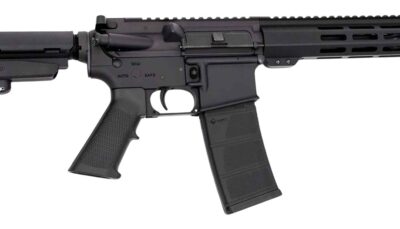 Andro Corp Industries 556103HB ACI-15 Halo 5.56 NATO 30+1 10.30" Black Nitride Threaded Barrel, Black Anodized Aluminum Receiver w/Picatinny Rail, M-LOK Handguard, Black Polymer SBA3 Pistol Brace, A2