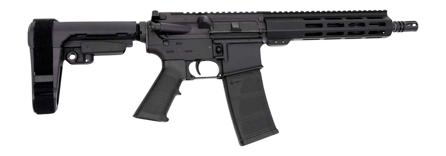 Andro Corp Industries 556103HB ACI-15 Halo 5.56 NATO 30+1 10.30" Black Nitride Threaded Barrel, Black Anodized Aluminum Receiver w/Picatinny Rail, M-LOK Handguard, Black Polymer SBA3 Pistol Brace, A2
