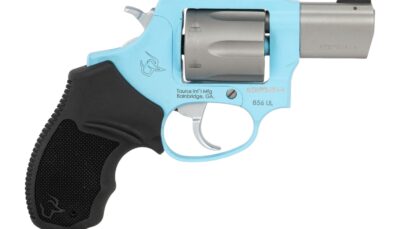 Taurus 2-85629ULC24 856 Ultra-Lite Small 38 Special +P 6 Shot 2" Matte Stainless Barrel & Cylinder, Blue Raspberry Cerakote Aluminum Frame, Black Ribber Grip, Transfer Bar, Safety Concealed Hammer