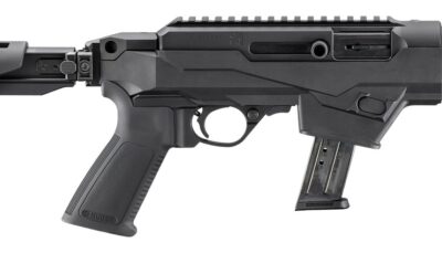 Ruger  PC Carbine  SBR 9mm Luger 17+1 6.50" Black Threaded Barrel, Black Hardcoat Anodize Aluminum Receiver w/Picatinny Rail, M-LOK Handguard, Folding w/Adj LOP Black Polymer Stock, Black Polymer Grip