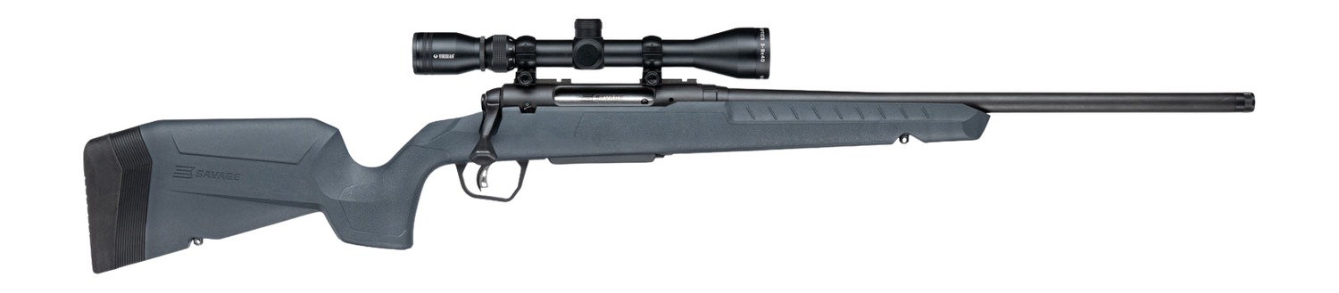 Savage Arms 33175 Axis 2 XP 6.5 Creedmoor 4+1 20" Matte Black Carbon Steel Threaded Barrel. Drilled & Tapped Receiver, Gray Synthetic Fixed w/Pistol Grip Stock, 3-9x40mm Duplex Scope, Right Hand