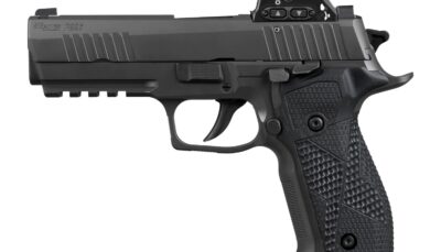 Sig Sauer 226X9RXSL P226 w/Optic Full Size 9mm Luger 18+1 4.40" Black Bull Barrel, Matte Black DLC Stainless Steel Serrated w/Optic Slide, Black Anodized Alloy Frame w/Picatinny Rail, Black Hogue G10