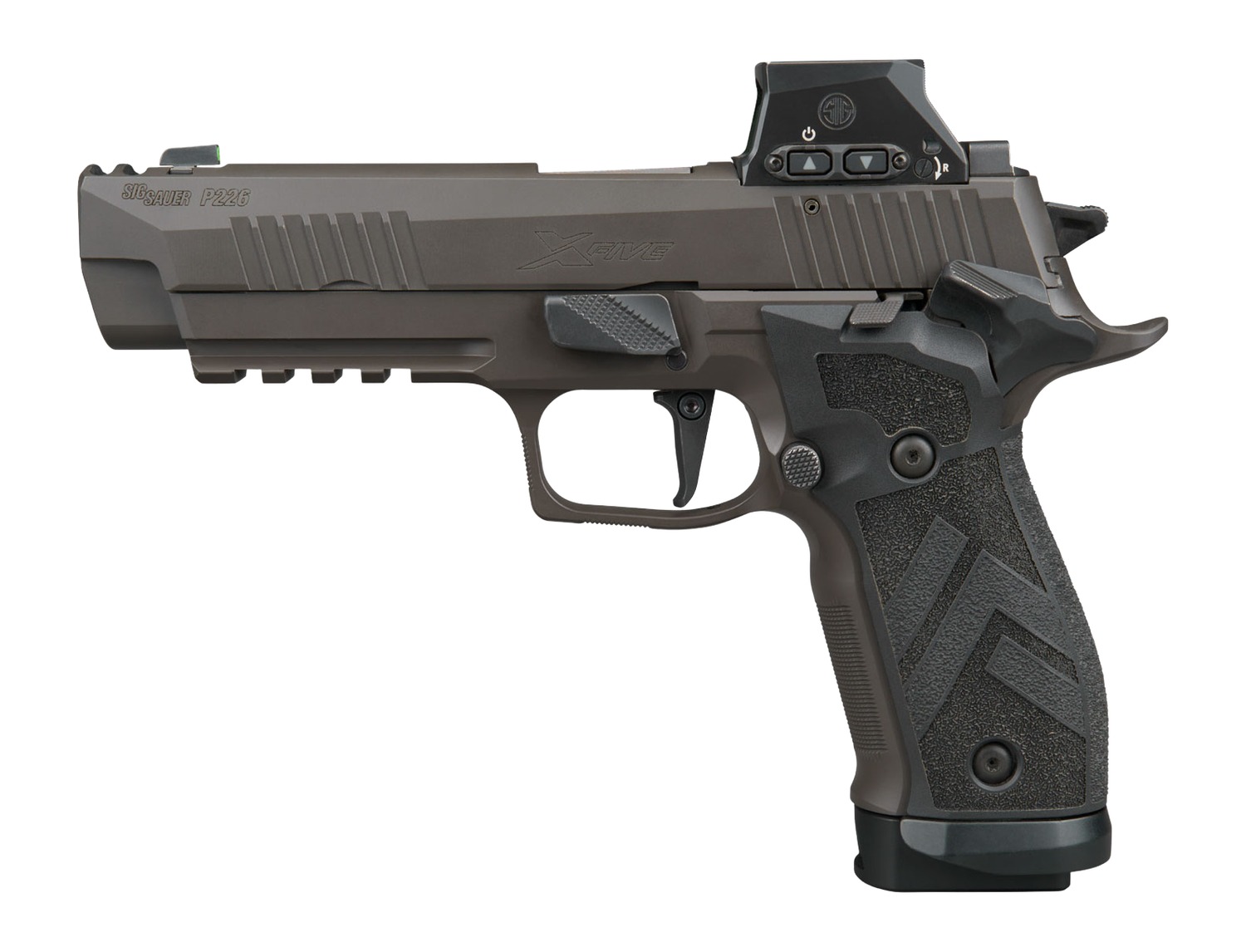 Sig Sauer 226X59LEGIONSAORXSL P226 X5 Legion w/Optic Full Size 9mm Luger 20+1 4.40" Legion Gray Cerakote Stainless Steel Integrated Compensator/Serrated w/Optic Slide & Alloy Frame w/Picatinny Rail, L