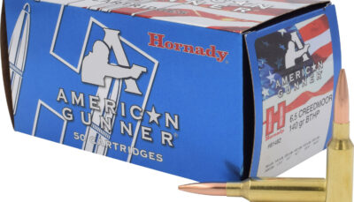 Hornady 81482 American Gunner 6.5Creedmoor 140gr Hollow Point Boat Tail 50 Per Box/10 Case