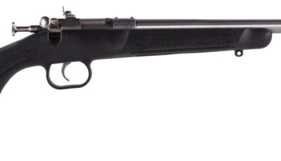 Crickett KSA2295 Youth 22 WMR 1rd 16.12" Blued Barrel & Receiver, Fixed Front/Adjustable Rear Peep Sights, Black Synthetic Stock w/11.5" LOP, Rebounding Firing Pin Safety