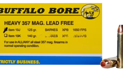 Buffalo Bore Ammunition 19J20 Buffalo-Barnes Strictly Business 357Mag 125gr Barnes VOR-TX XPB Lead Free 20 Per Box/12 Case