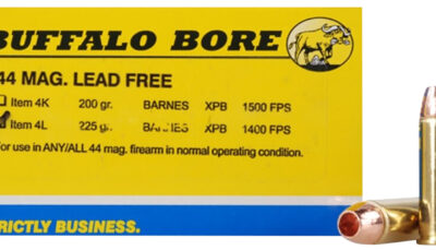 Buffalo Bore Ammunition 4L20 Buffalo-Barnes Strictly Business 44Rem Mag 225gr Barnes VOR-TX XPB Lead Free 20 Per Box/12 Case