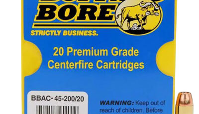 Buffalo Bore Ammunition 4520020 Personal Defense Strictly Business 45ACP +P 200gr Jacket Hollow Point 20 Per Box/12 Case