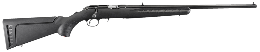 Ruger 8321 American Rimfire Full Size 22 WMR 9+1 22" Satin Blued Steel Barrel & Alloy Steel Receiver w/Integral Scope Mount, Black Fixed Synthetic Stoc Right Hand