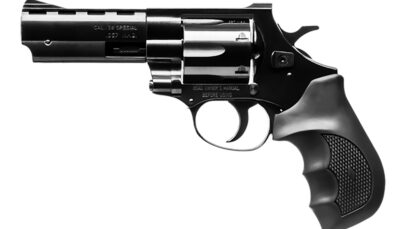 Weihrauch Guns 770123 Windicator 38 Special 6rd 4" Blued Steel Barrel & Cylinder, Compact Blued Steel Frame w/Exposed Hammer, Ramp Front/Fixed Rear Sights, Finger Grooved Black Rubber Grip