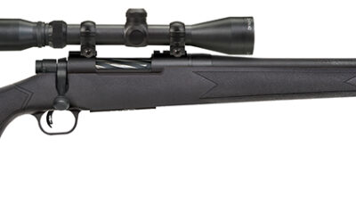 Mossberg 27867 Patriot Super Bantam 308 Win Caliber with 5+1 Capacity, 20" Fluted Barrel, Matte Blued Metal Finish & Black Synthetic Stock Right Hand (Youth) Includes 3-9x40mm Scope