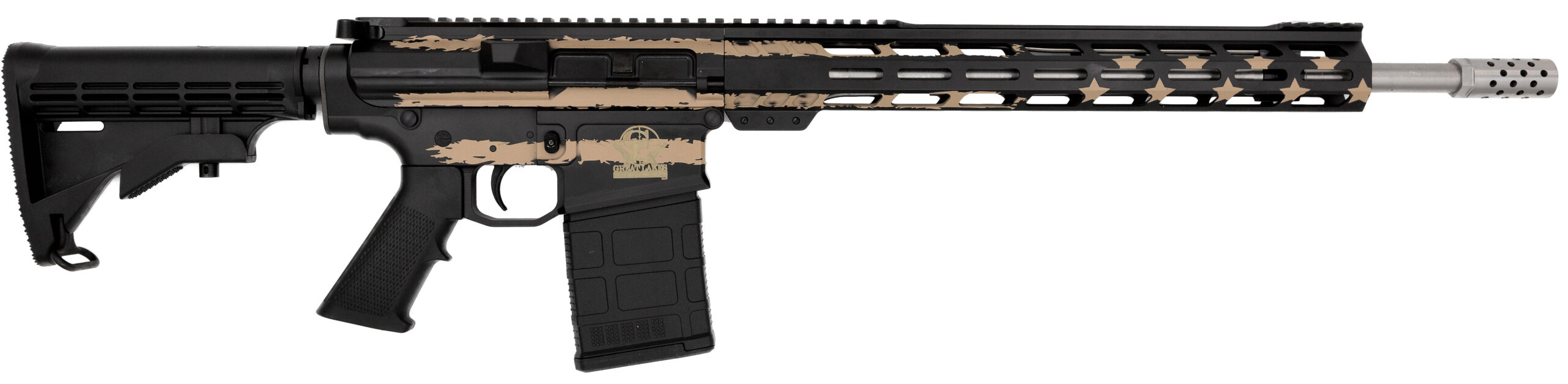 GLFA AR-10 308WIN 18 DESERT FLAG/SS 10RD