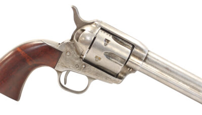 Taylors & Company 555111 1873 Cattleman 45 Colt (LC) Caliber with 4.75" Barrel, 6rd Capacity Cylinder, Overall Antique Finish Steel & Walnut Grip