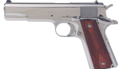 Colt Mfg O1070BSTS 1911 Government 45 ACP 7+1 5" Stainless National Match Barrel, Serrated Slide & Frame w/Beavertail, Redwood Grip