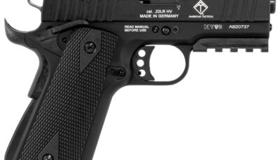 GSG GERG2210GSG9CA 922 *CA Compliant 22 LR 10+1 3.40" All Black Steel Barrel, Serrated Slide, Zinc Alloy w/Picatinny Rail & Beavertail Frame, Black Double Diamond Polymer Grip