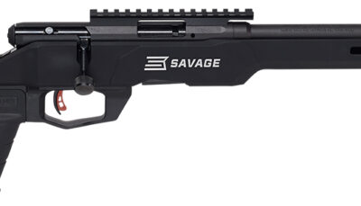 Savage Arms 70548 B Series Precision Full Size 22 WMR 10+1 18" Matte Black Threaded Barrel, Matte Black Picatinny Rail Carbon Steel Receiver, Matte Black MDT ACC Chassis Aluminum Stock, Black Polymer