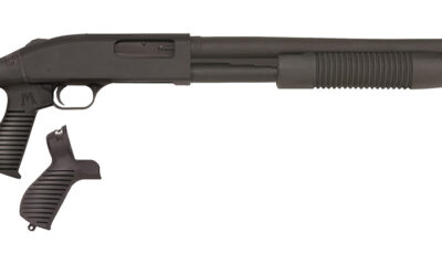 Mossberg 50695 590 Tactical 12 Gauge 8+1 3" 20" Cylinder Bore Barrel, Matte Blued Metal Finish, Dual Extractors, FLEX Component 6 Position Stock w/FLEX Pistol Grip & Recoil Pad