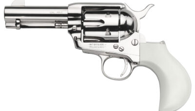 Taylors & Company 200072 1873 Cattleman 45 Colt (LC) Caliber with 3.50" Barrel, 6rd Capacity Cylinder, Overall Nickel-Plated Finish Steel  & Ivory Birdshead Synthetic Grip