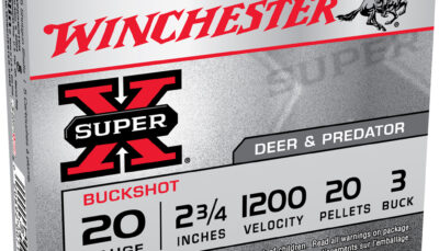 Winchester Ammo XB203VP Super X  20Gauge 2.75" 20Pellets 3Buck Shot 15 Per Box/10 Case *Value Pack