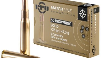PPU PPM50 Match  50BMG 725gr Full Metal Jacket Solid 5 Per Box/20 Case