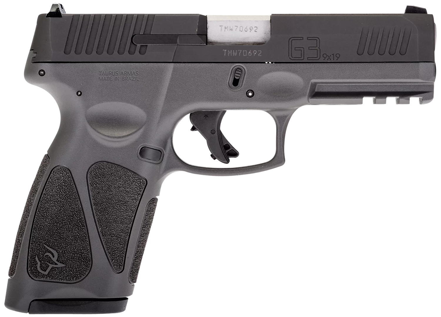 Taurus 1G3B941G15 G3 Full Size Frame 9mm Luger 15+1 4" Matte Stainless Steel Barrel, Matte Black Tenifer Cerakote Serrated Steel Slide, Gray Polymer Frame w/Picatinny Rail, Polymer Grip, Right Hand