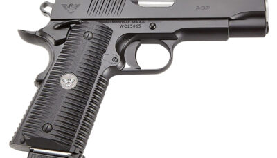 Wilson Combat ACPFS45A ACP Full-Size SAO 45 ACP 5" 8+1 Black Armor-Tuff Carbon Steel Frame/Slide Black G10 Eagle Claw Grips Ambi Thumb Safety