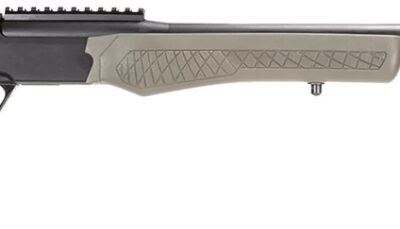 Rossi SSP20TKY Tuffy Turkey 20 Gauge 1rd 26" Alloy Steel Barrel & Receiver w/Matte Black Finish, Synthetic OD Green Fixed Thumbhole Stock w/Shell Holder, Ambidextrous (Youth)