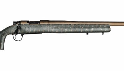Christensen Arms 8010201000 Mesa Long Range 28 Nosler 3+1 26" Threaded Barrel, Burnt Bronze Cerakote, Green with Black/Tan Webbing Stock